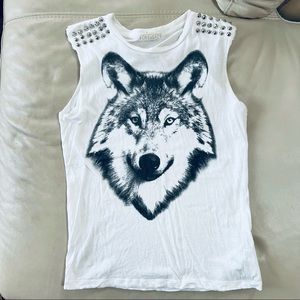 Forever 21 Wolf Muscle Tee